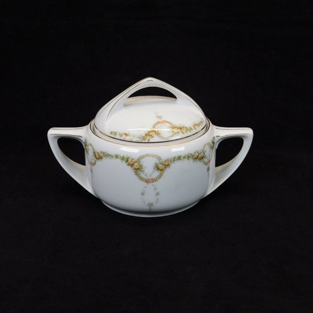 Rosenthal Donatello Briar Rose Fine China Sugar Bowl & Lid ONLY 2 1/2" t Vintage